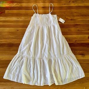 BILLABONG X WRANGLER WOMEN'S PEACHY KEEN EYELET LACE SLEEVELESS MIDI DRESS